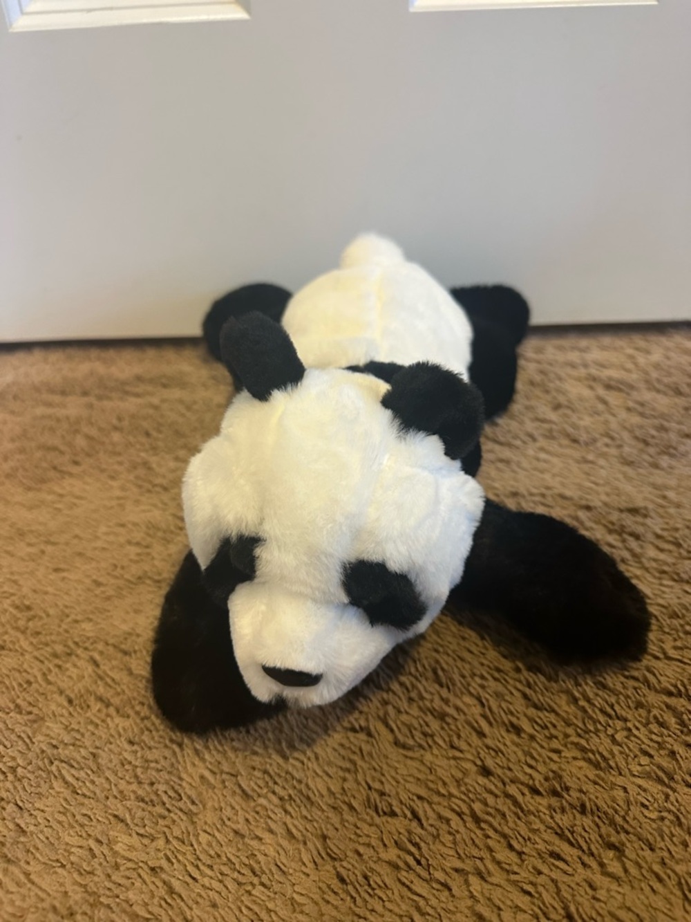 FAO Schwarz Plush Adopt A Pet Panda Bear Laying Down Floppy Stuffed Animal